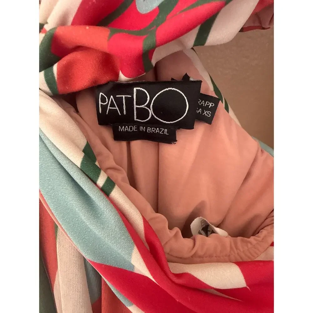 PatBo Rio Plunge maxi swim dress size xs colorful bold resort